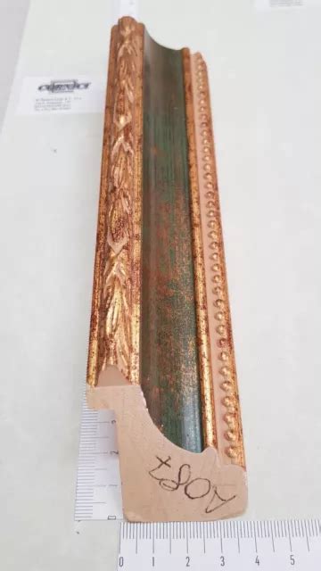 CORNICE IN LEGNO Abete Oro E Verde Cornici Confezionate Aste Per