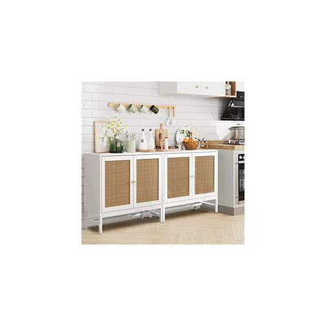 Buy AWQM Sideboard Buffet Cabinet Set Of 2 Rattan Cabinet Accent