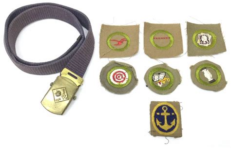 Bid Now Vintage Boy Scouts Merit Badges Patches Sash February 6