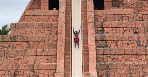 Watch 76ers Joel Embiid Get Terrified Going Down Water Slide Photos Footbasket