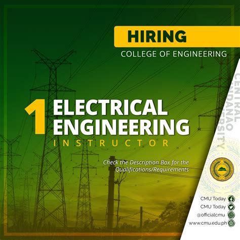 HIRING The Electrical Engineering Department Central Mindanao University