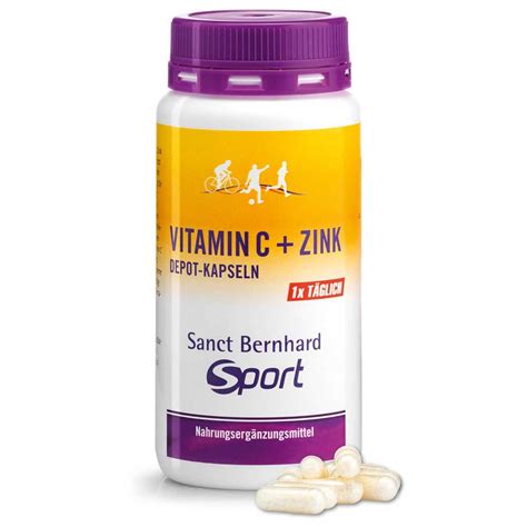 Sanct Bernhard Sport Vitamin C Zink Depot Kapseln Nahrungsergänzung