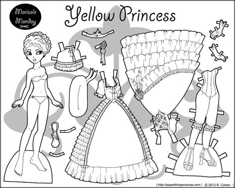 Four Paper Doll Princess Coloring Pages To Print Princess Paper Dolls