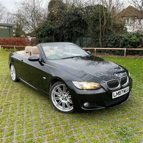 2008 Bmw 3 Series 335i M Sport E93 Convertible Black Petrol Auto Nav