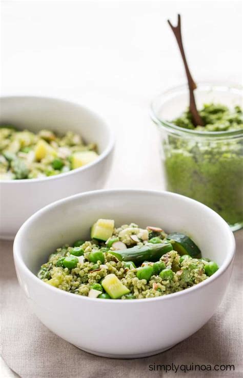 Spring Pesto Quinoa Bowls Simply Quinoa