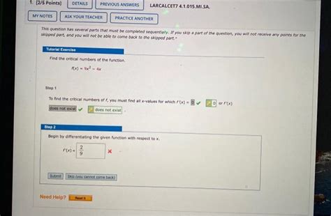 Solved Points Details Previous Answers Larcalcet Chegg