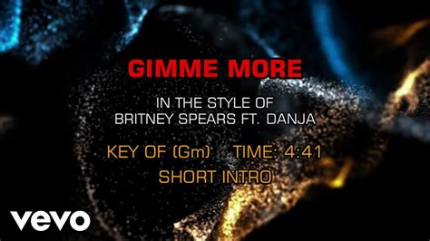 Britney Spears Feat Danja Gimme More Karaoke Youtube