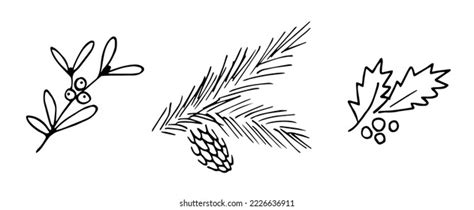 Simple Black Outline Vector Drawing Set Stock Vector Royalty Free