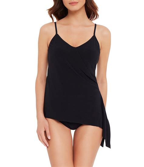 Magicsuit Solid Alex Underwire Tankini Swimsuit Top And Solid Jersey Brief Shirred Swimsuit Bottom