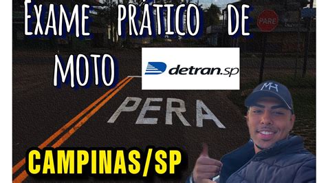 Exame prático de moto DETRAN Campinas PROVA DE MOTO YouTube