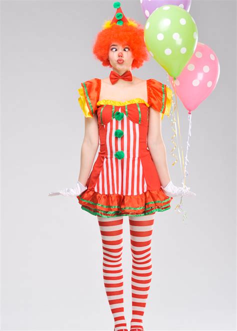 Ladies Cute Boo Boo The Clown Fancy Dress Costume