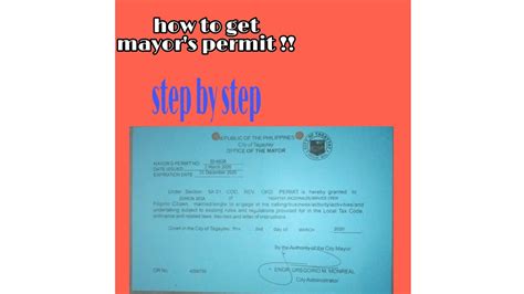 Paano Kumuha Ng Mayor S Permit How To Get Mayor S Permit Step By