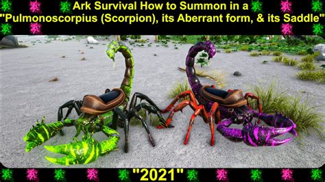 Ark Survival How To Summon In A Pulmonoscorpius Scorpion Its