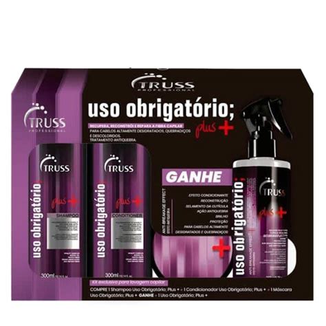 Truss Uso Obrigatório Plus Kit Shampoo Condicionador e Máscara Grátis