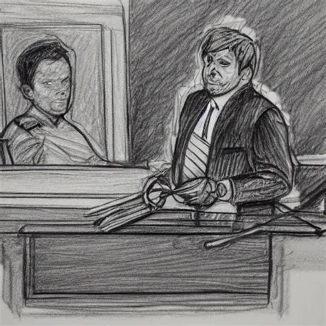 Elmo In Court Pencil Court Sketch Intricate Highly Stable