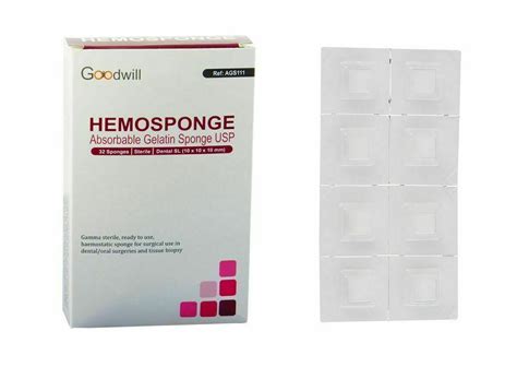 Dental Absorbable Sterile Haemostatic Gelatin Sponge Pc Gelfoam