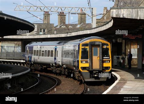 Northern Trains Class 158 Express Sprinter Diesel Multiple Unit Train 158903 Arriving At