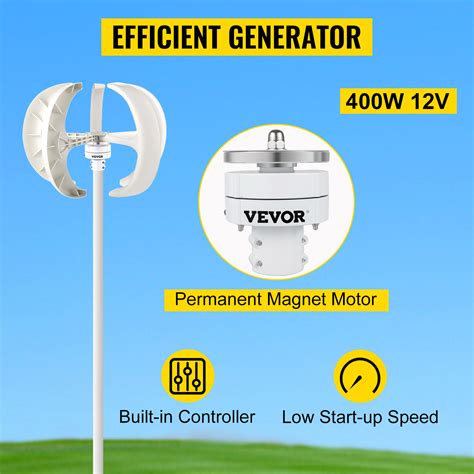 Vevor Aerogenerador W V Generador De Turbina E Lica Linterna