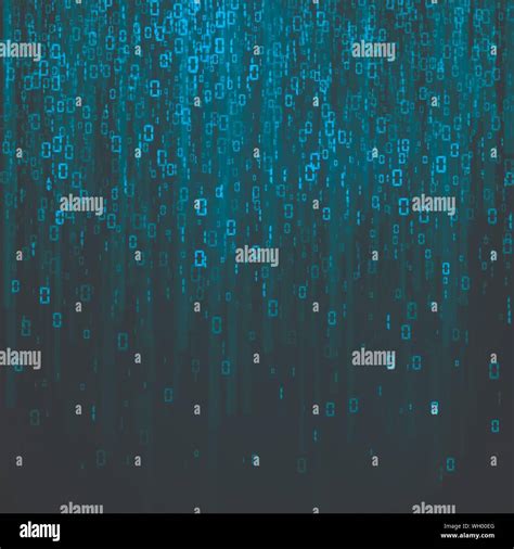 Stream Of Random Binary Numbers Matrix Encoding Data Vector