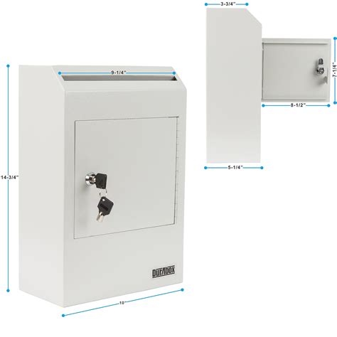 Durabox Large Heavy Duty Wall Mount Locking Deposit Drop Box Safe W300