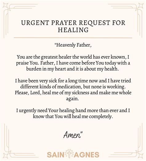 5 Urgent Prayer Requests For Healing: Immediate Healing