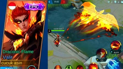 Buy Skin Draconic Flame Epic Skin Valir Mobile Legends Itemku