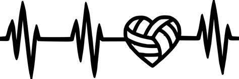 Volleyball With Heart Clipart Full Size Clipart 1732049 Pinclipart