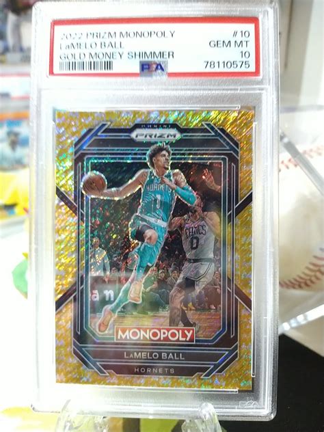 2022 23 Panini Prizm Monopoly LaMelo Ball Gold Money Shimmer 500