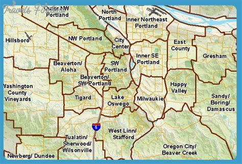 Boise City Metro Map Travelsfinderscom