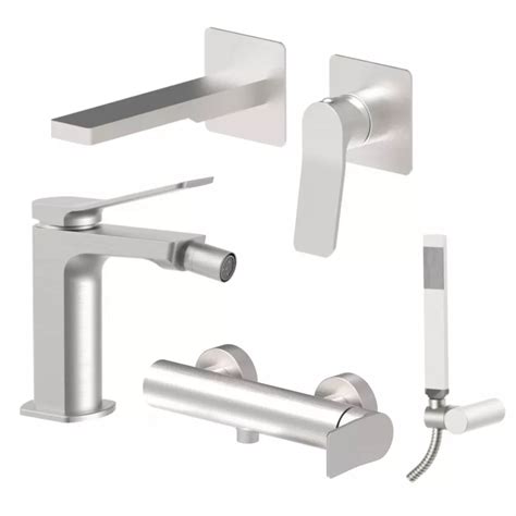 Set Miscelatore Lavabo X Cm Bocca Cm Con Bidet Ed Esterno Doccia