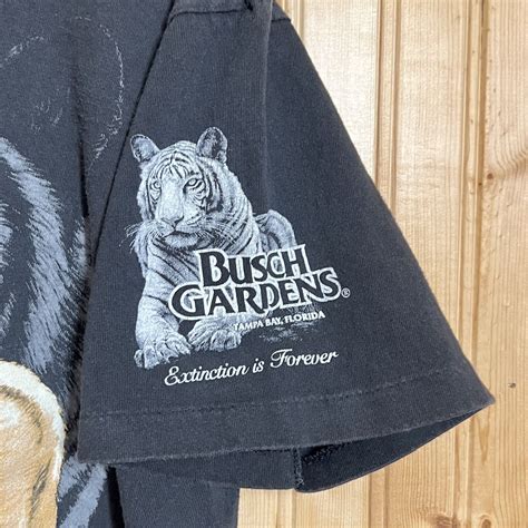 Vtg Busch Gardens Tampa Florida Tiger T Shirt Faded B Gem