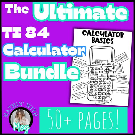 Ti 84 All Series Calculator Notes Algebra 1 Bundle Mathin With Meg