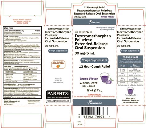 Dailymed Dextromethorphan Polistirex Extended Release Dextromethorphan Polistirex Suspension