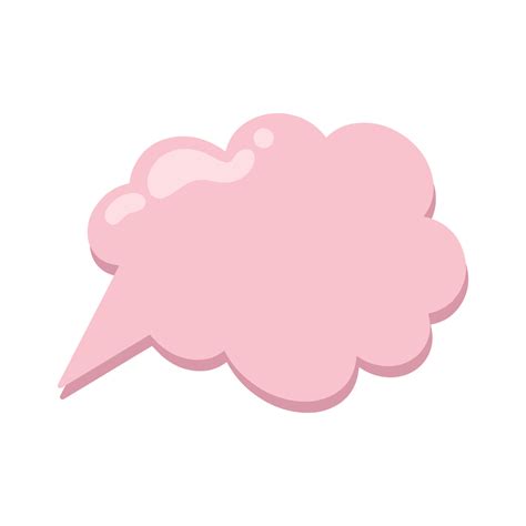 Pink Cloud Message Pop Up Message Bubbles Isolated Vector Message