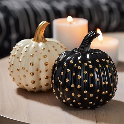 Premium AI Image Modern Pumpkins Stylish Halloween Decorations