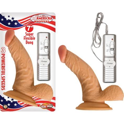 All American Whopper Vibrating Inches Dildo Balls Beige Nasstoys