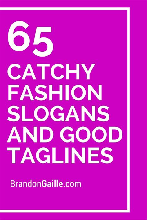 The Words 65 Catchy Fashion Slogans And Good Taglines On A Pink Background