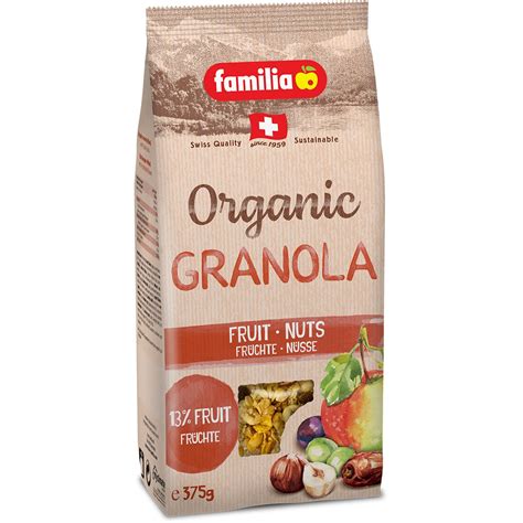 Familia Organic Granola Cereal Fruit And Nuts 375g Click Cuisine