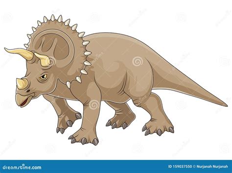 Cartoon Triceratops Dinosaurier Illustration Vektor Abbildung