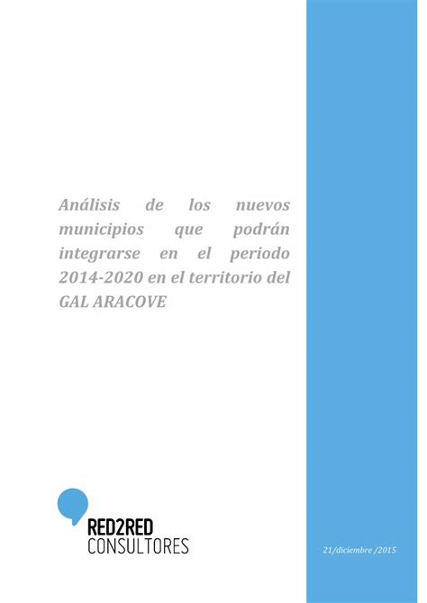 PDF Análisis de los nuevos municipios que podrán integrarse en