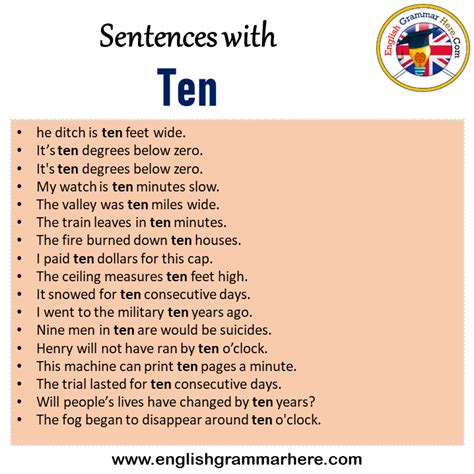 Sentences With Ten Archives English Grammar Here