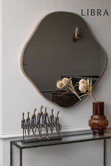 Libra Gold Large Champagne Organic Metal Framed Mirror A