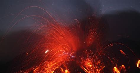 Sakurajima Volcano with Lightning | Earth Blog