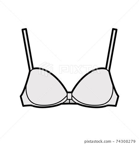 Bra Contour Molded Cup Lingerie Technical Stock Illustration