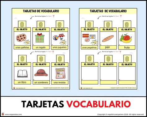 Tarjetas Con Vocabulario Para La Clase De Espa Ol Con Ni Os C Mo