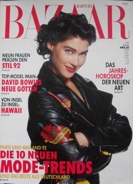 Mitzi Martin Harpers Bazaar Magazine January 1992 Cover Photo Germany