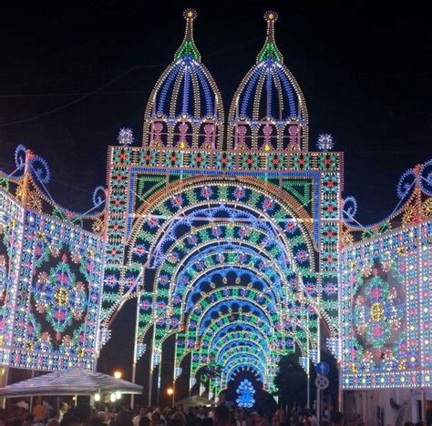 Luminarie Festa Madonna Del Carmine 2015 Martina Franca Puglia Italia