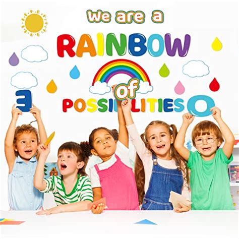 We Are A Rainbow Of Possibilities Bulletin Board Set Motivational