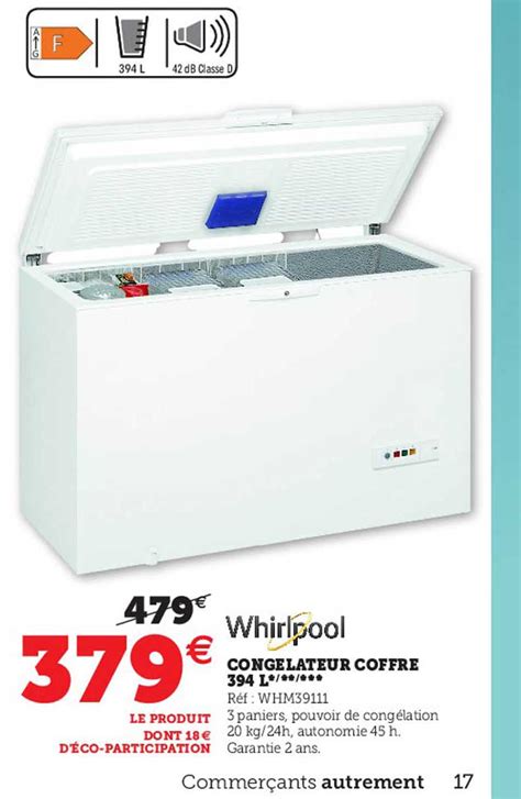 Promo Cong Lateur Coffre L Whirlpool Chez Super U Icatalogue Fr