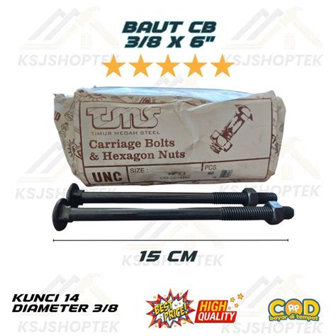 Jual Baut Mur Payung Baut Mur CB Carriage Bolt 3 8 X 6 Kunci 14